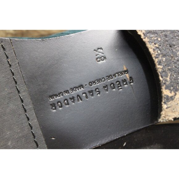 Freda Salvador women's suede leather pointed D'Orsay studded Oxford shoes - Picture 8 of 15